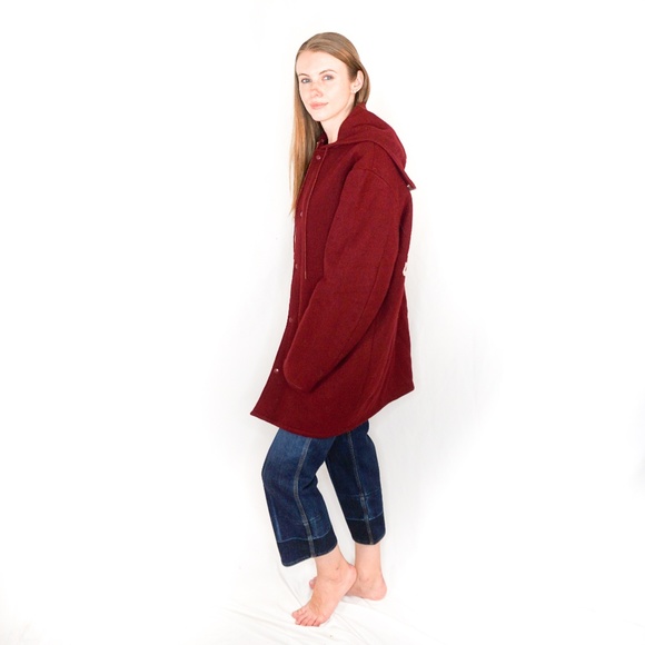 29. VINTAGE Cherry Grove Fire Dept. Red Lined Coat - Picture 5 of 7